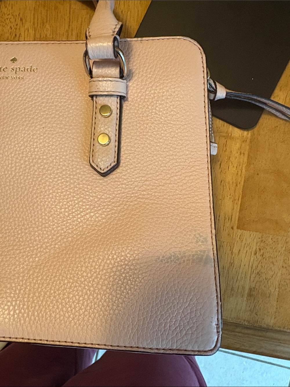kate spade Blush Pink Pebbled Leather Satchel - Picture 4 of 5